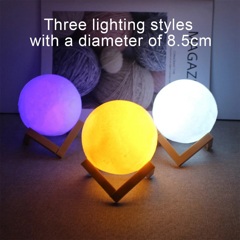 Luce da lettura a LED – Luna romantica, luce notturna a forma di luna, idea regalo per lettori, ragazzo o ragazza, decorazione per la camera da letto e da studio, illuminazione da interni.