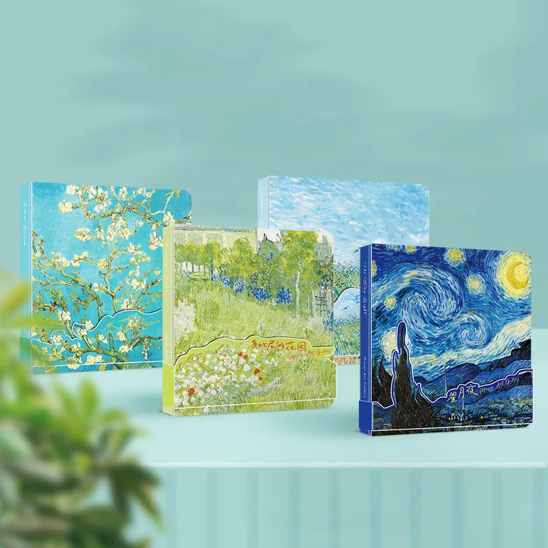 Taccuino quadrato con famosi dipinti di Monet e Van Gogh β Pagine interne bianche β Diario, agenda, planner β Cancelleria per poeti e scrittori