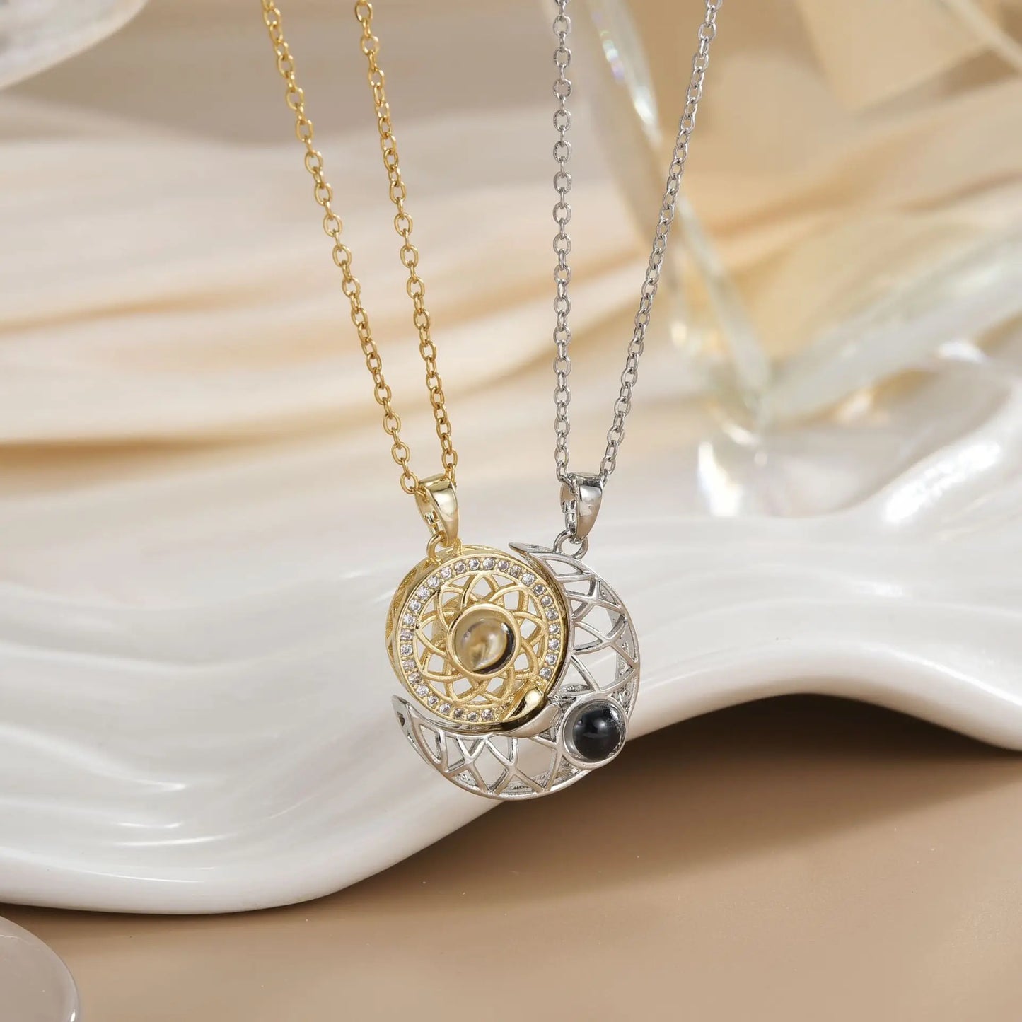 Gioielli magnetici, luna-sole, LUI-LEI