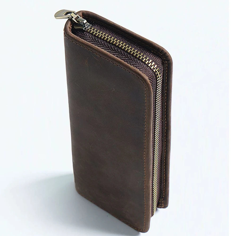 Astuccio da scrittore multifunzione in vera pelle – Portapenne in cuoio con scomparti, organizer per cancelleria.