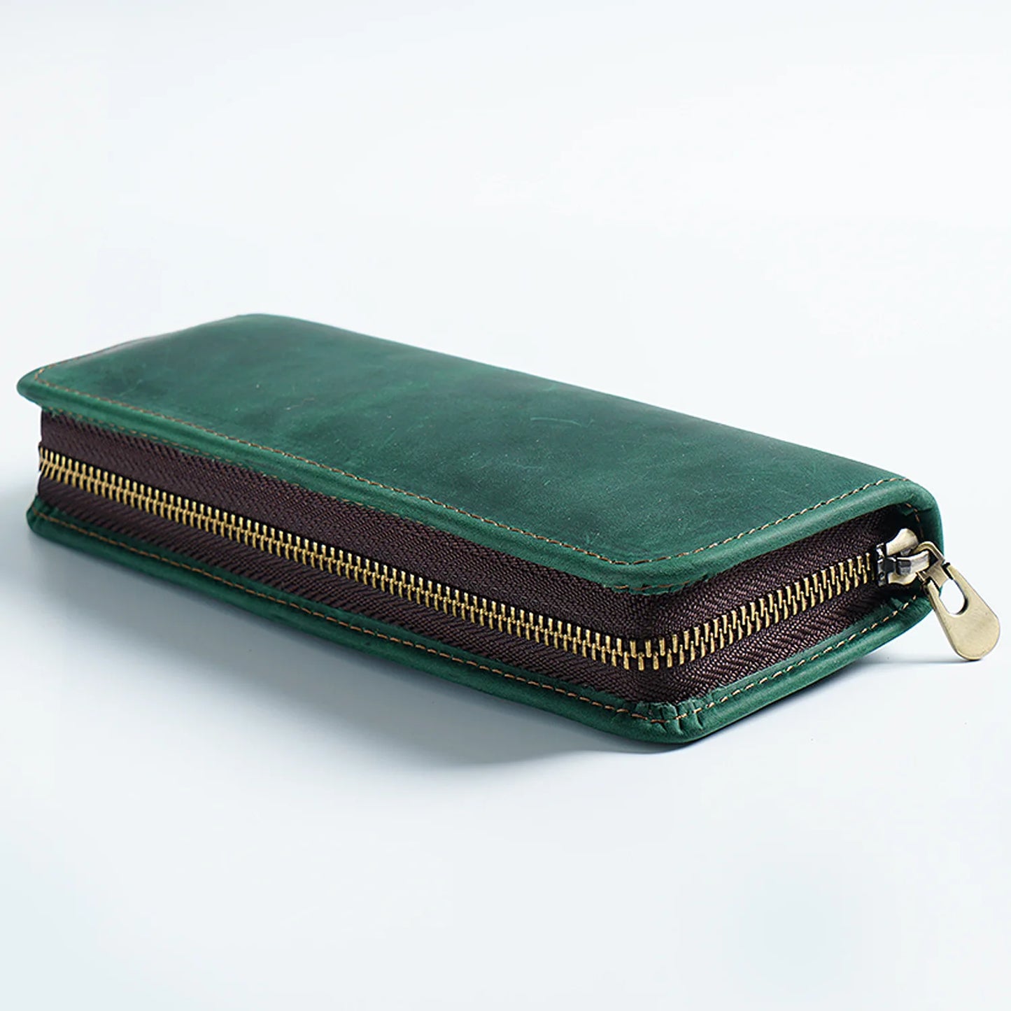Astuccio da scrittore multifunzione in vera pelle – Portapenne in cuoio con scomparti, organizer per cancelleria.