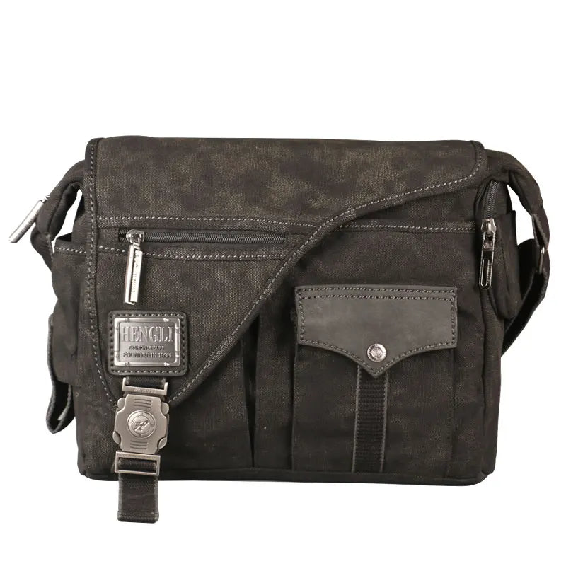 Borsa a tracolla multifunzione da uomo in tela Ruil – stile retrò