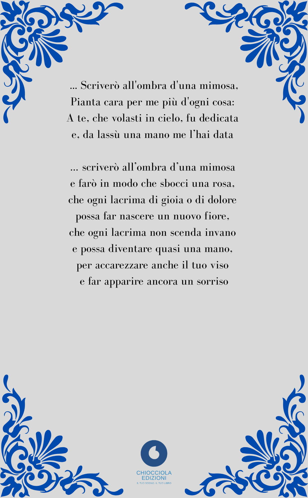Anna Turcato - ALL'OMBRA DI UNA MIMOSA