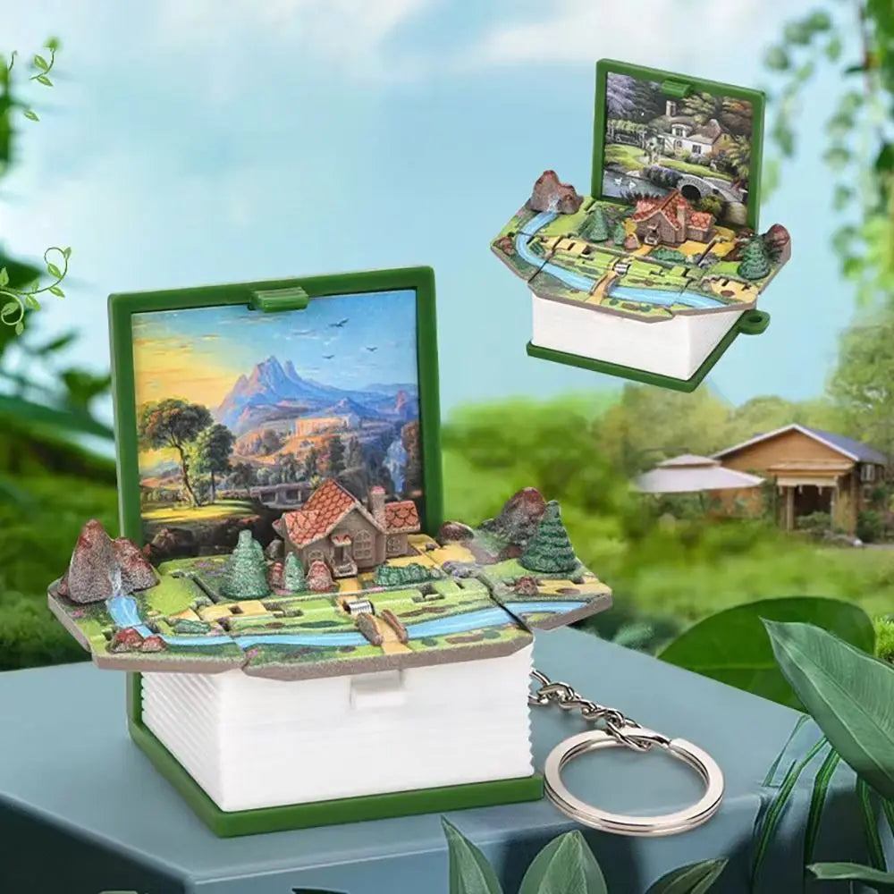 Portachiavi Mini Libro 3D – Edizione Fantasy Pieghevole