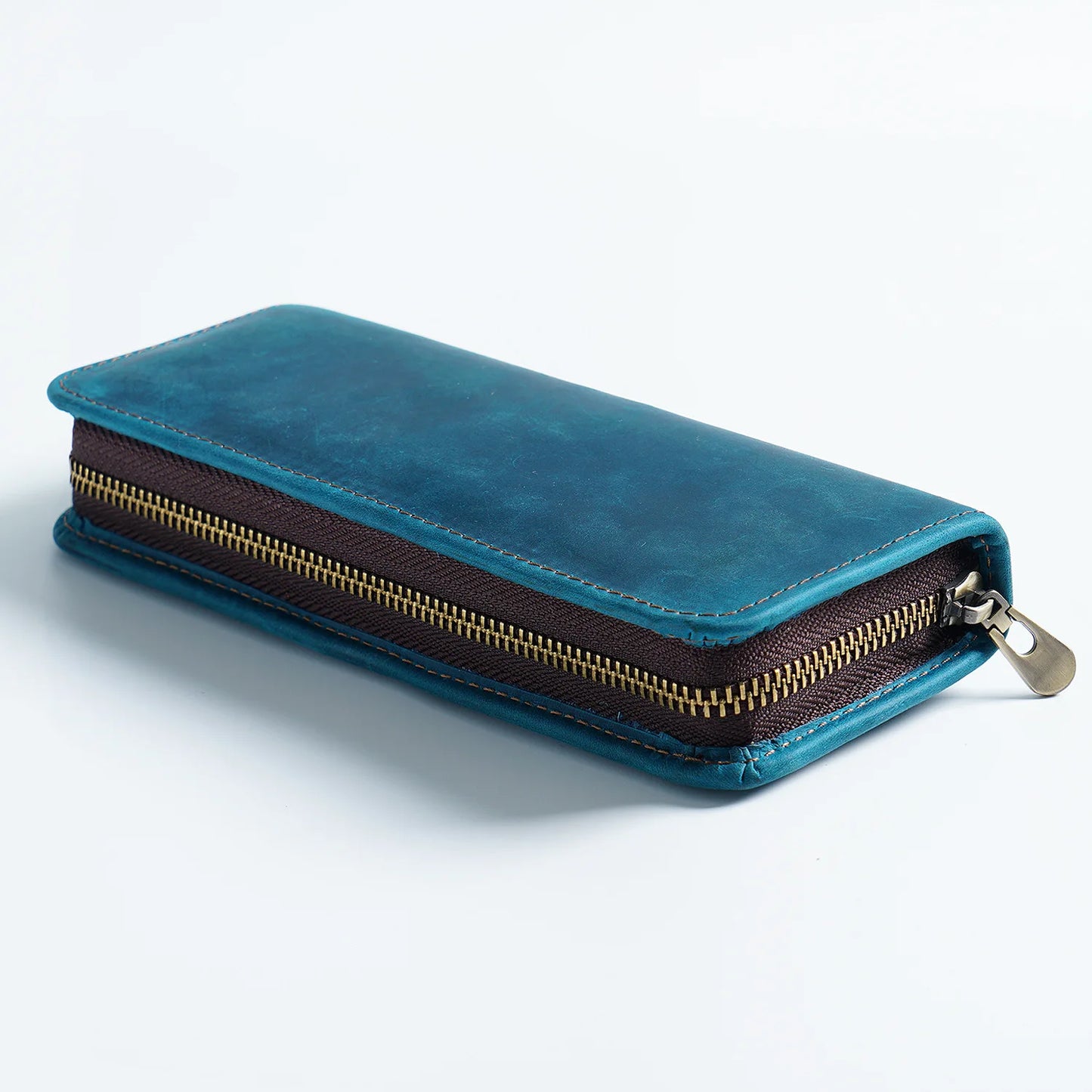 Astuccio da scrittore multifunzione in vera pelle – Portapenne in cuoio con scomparti, organizer per cancelleria.